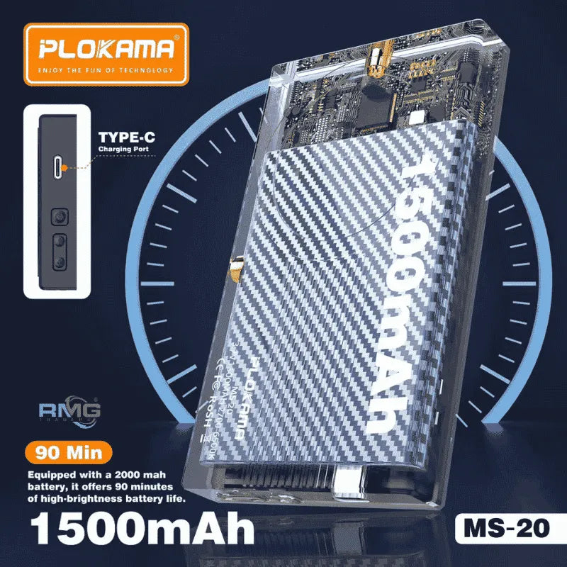 Plokama MS-20 6W Magnetic LED Photography Fill Light – Rechargeable