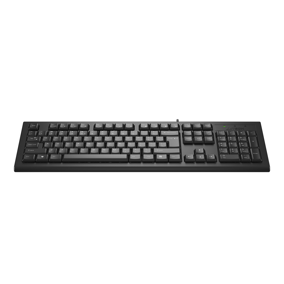 A4Tech KR-85 ComfortKey Wired Keyboard – Round-Edge Keycaps, 12 FN Multimedia Hotkeys & Spill-Resistant Design