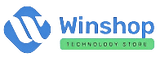 Winshop Technology Store logo with blue and green colors on a white background