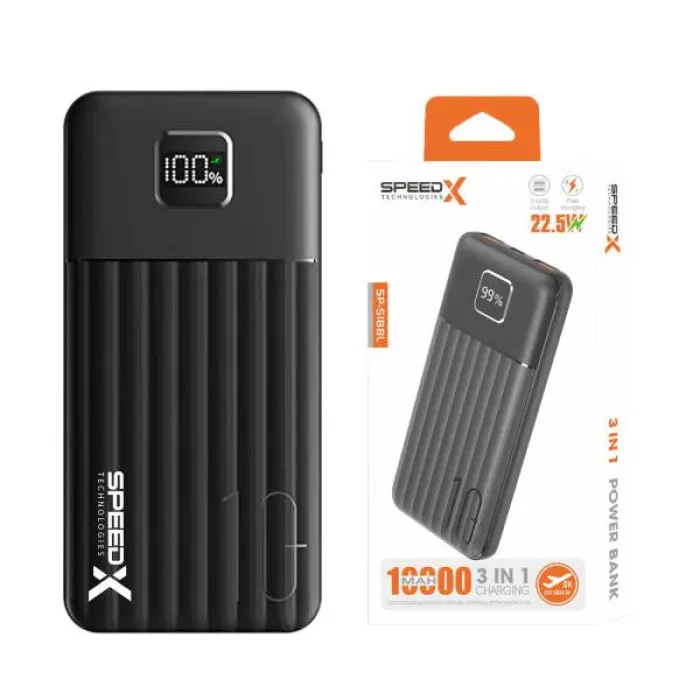 SPEEDX SP-S188L 3IN1 (22.5W) 10000MAH FAST CHARGING POWER BANK SPEEDX SP-S188L 3IN1 (22.5W) 10000MAH FAST CHARGING POWER BANK