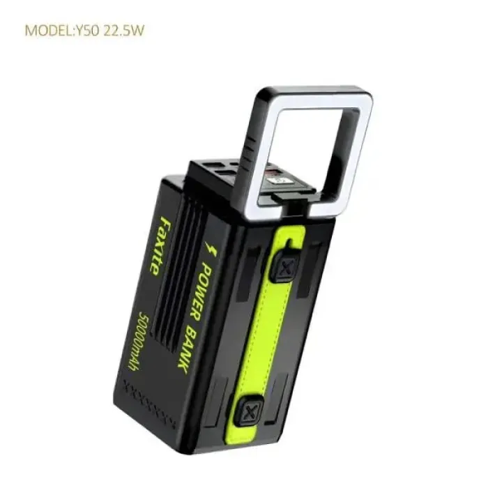 FAXITE Y50 50000MAH 22.5W FAST CHARGING PORTABLE POWER BANK WITH LED LIGHT BLACK FAXITE Y50 50000MAH 22.5W FAST CHARGING PORTABLE POWER BANK WITH LED LIGHT BLACK