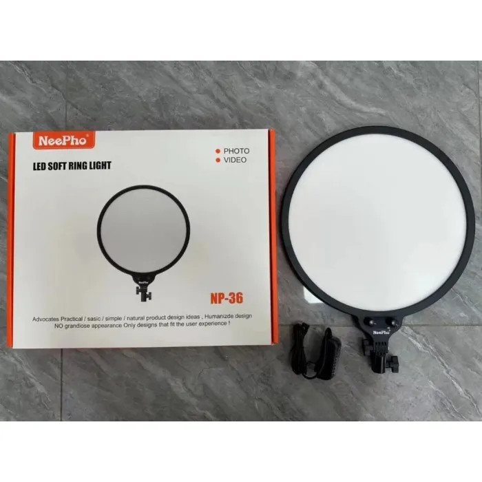NEEPHO 36CM LED SOFT RING LIGHT WITH 360 ROTATING PAN TILT NEEPHO 36CM LED SOFT RING LIGHT WITH 360 ROTATING PAN TILT