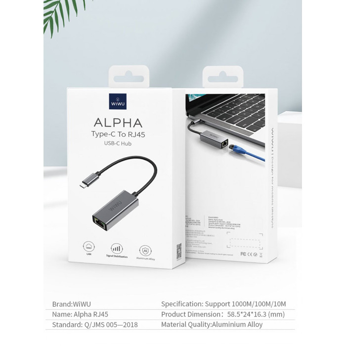 Wiwu RJ45 Type-C to LAN Wiwu RJ45 Type-C to LAN