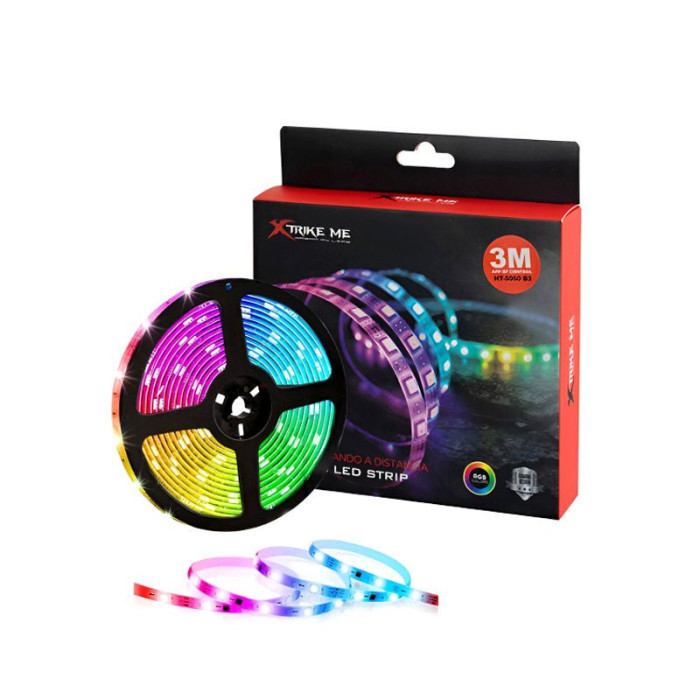 XTRIKE ME HT-5050-B3 BLUETOOTH V4.2 RGB LED STRIP WITH APP CONTROL XTRIKE ME HT-5050-B3 BLUETOOTH V4.2 RGB LED STRIP WITH APP CONTROL