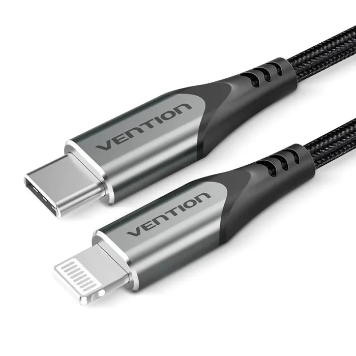 USB 2.0 C to Lightning Cable 1.5M Gray Aluminum Alloy Type MFI Apple Certified Cable USB 2.0 C to Lightning Cable 1.5M Gray Aluminum Alloy Type MFI Apple Certified Cable