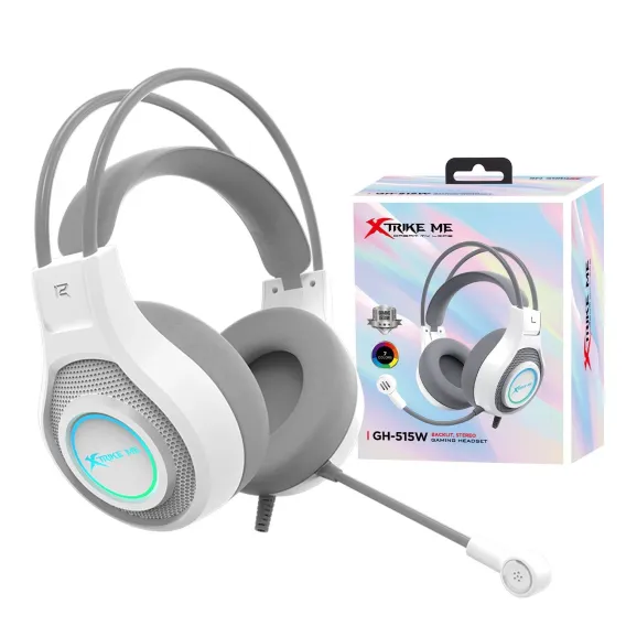 XTRIKE ME GH-515W WIRED RGB GAMING HEADSET WITH STATIC LIGHTING EFFECTS XTRIKE ME GH-515W WIRED RGB GAMING HEADSET WITH STATIC LIGHTING EFFECTS