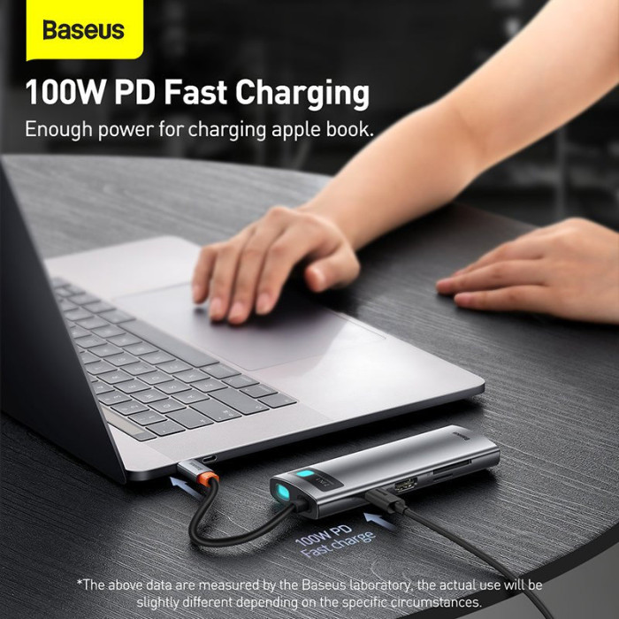 Baseus Metal Gleam Series 7 in 1 Multifunctional Type-C To Type C + HDMI + 2*USB + PD + SD/TF Hub Baseus Metal Gleam Series 7 in 1 Multifunctional Type-C To Type C + HDMI + 2*USB + PD + SD/TF Hub