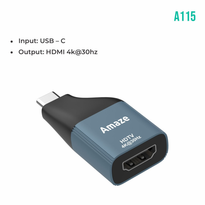 AMAZE TYPE-C TO HDMI 4k ADAPTER A115 AMAZE TYPE-C TO HDMI 4k ADAPTER A115