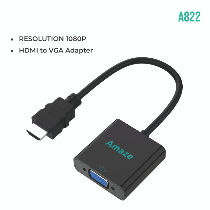 AMAZE HDMI TO VGA ADAPTER A822 AMAZE HDMI TO VGA ADAPTER A822