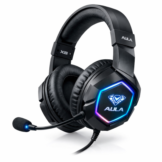 AULA X8 Gaming Headphone – 7.1 Surround Sound & RGB Lighting AULA X8 Gaming Headphone – 7.1 Surround Sound & RGB Lighting