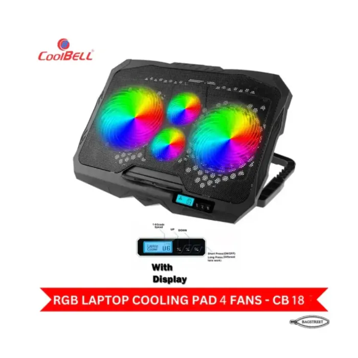 Coolbell Cooling Pad CB 18 For 14-17 inch Laptop Wiith display Coolbell Cooling Pad CB 18 For 14-17 inch Laptop Wiith display