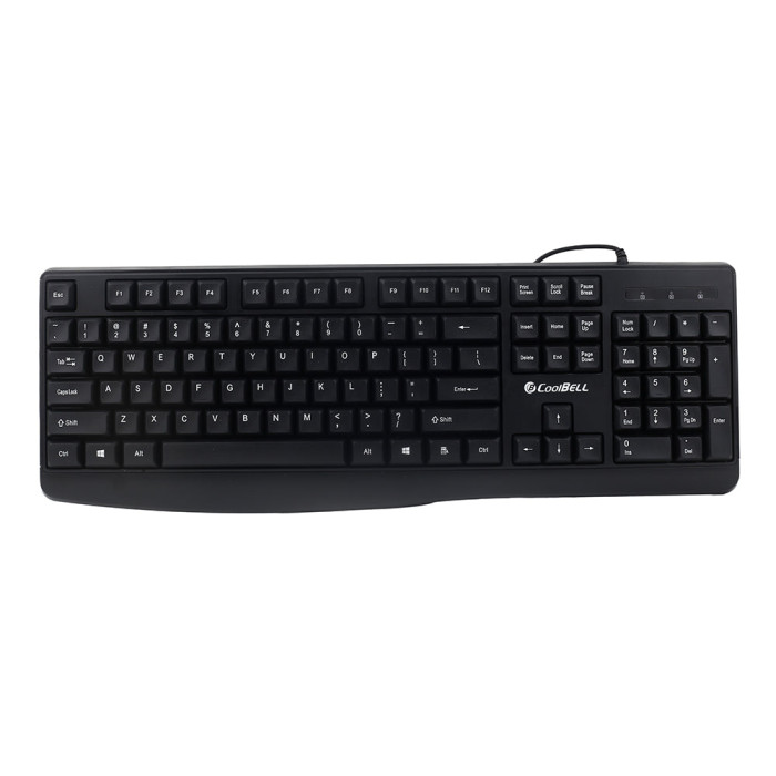 CoolBell Typix Wired Keyboard – High Precision Typing, Ergonomic Low-Profile Design & Durable Quiet Keys CoolBell Typix Wired Keyboard – High Precision Typing, Ergonomic Low-Profile Design & Durable Quiet Keys