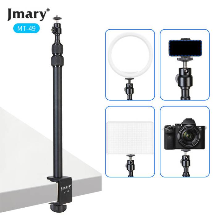 Jmary MT49 Light Stand Tabletop C Clamp Desk Mount Table Stand Table Tripod for Camera, Ring Light, Streaming, Photo Video Shooting Jmary MT49 Light Stand Tabletop C Clamp Desk Mount Table Stand Table Tripod for Camera, Ring Light, Streaming, Photo Video Shooting