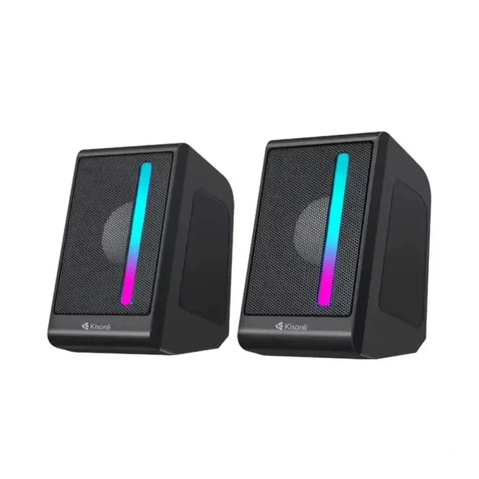 KISONLI X16 MINI USB 2.0 PORTABLE SPEAKER FOR LAPTOP PC WITH RGB LIGHT KISONLI X16 MINI USB 2.0 PORTABLE SPEAKER FOR LAPTOP PC WITH RGB LIGHT