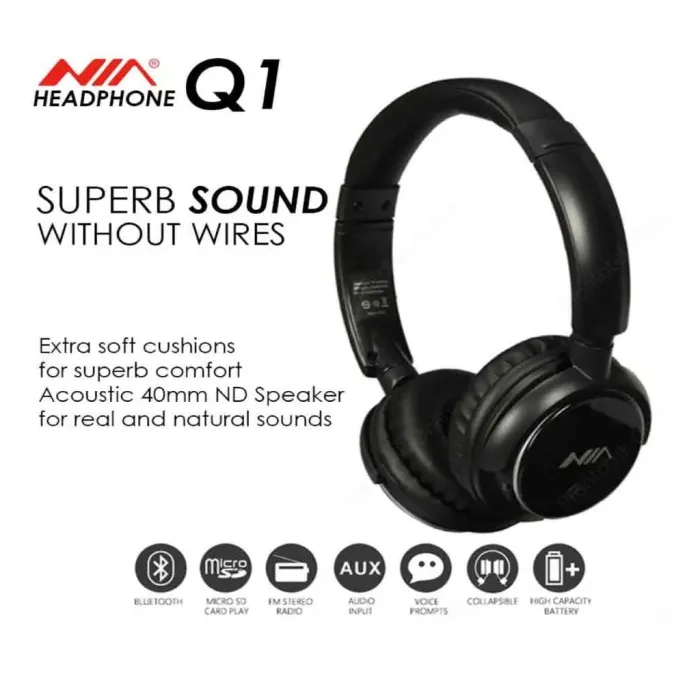Nia Q1 bluetooth wireless headphone Nia Q1 bluetooth wireless headphone