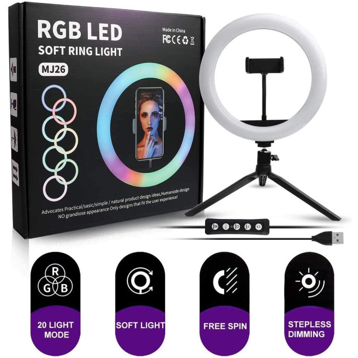 26cm Mj26 10.2 Rgb Led Soft Ring Light 26cm Mj26 10.2 Rgb Led Soft Ring Light