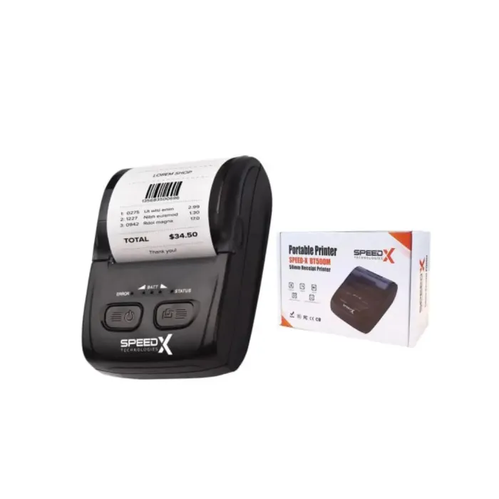 SPEED-X BT-600M MINI PORTABLE BLUETOOTH+USB PRINTER 80MM SPEED-X BT-600M MINI PORTABLE BLUETOOTH+USB PRINTER 80MM