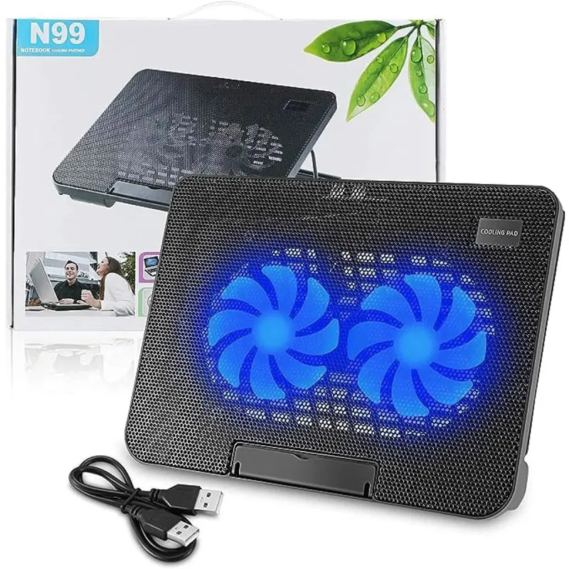 SPEED-X N99 2 FAN COOLING PAD WIHT TWO USB AND LIGHT