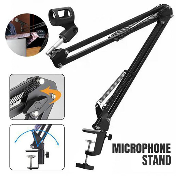 Syga 35 Metal Cantilever Microphone Desktop Universal Capacitor Wheat Stand (Black) Syga 35 Metal Cantilever Microphone Desktop Universal Capacitor Wheat Stand (Black)
