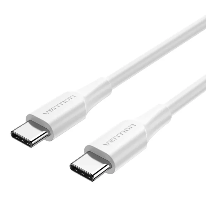 Vention USB 2.0 C Male to C Male 3A Cable White 1M Vention USB 2.0 C Male to C Male 3A Cable White 1M