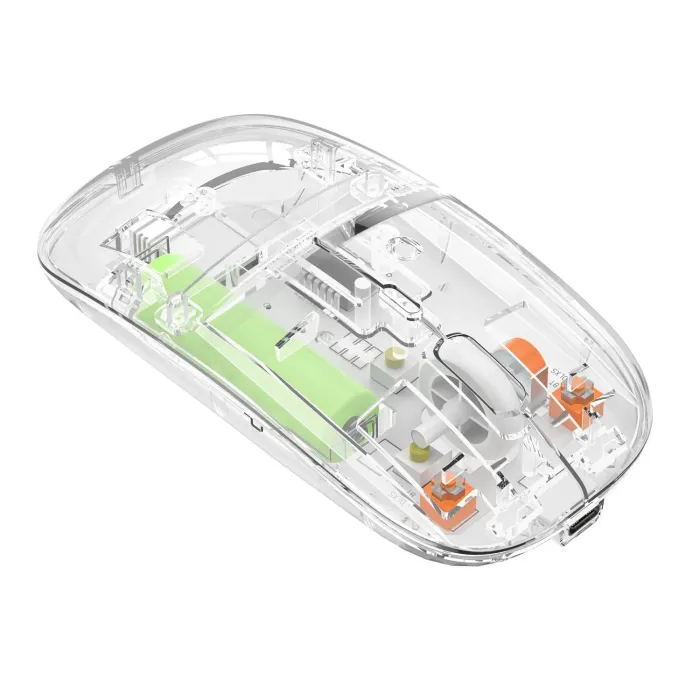 New Transparent Wireless+bluetooth Dual-mode Rechargeable Mouse New Transparent Wireless+bluetooth Dual-mode Rechargeable Mouse