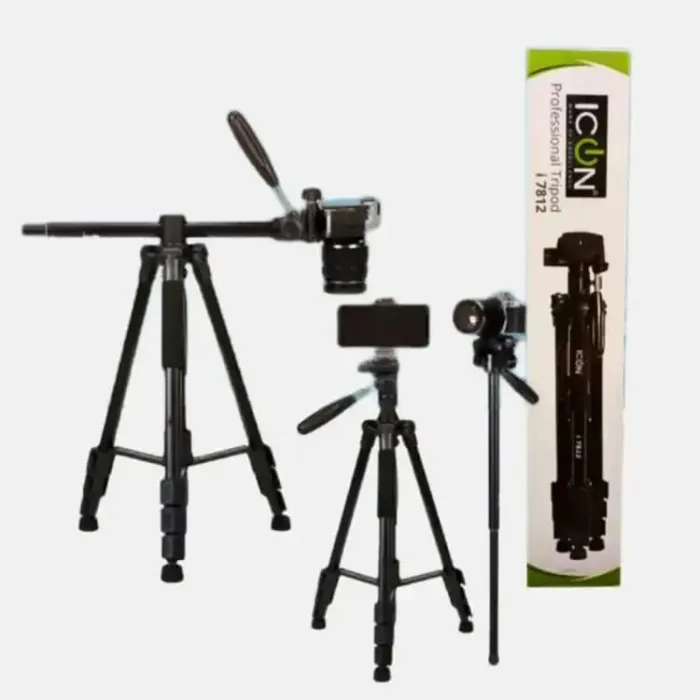 ICON i7812 Professional Overhead Tripod Plus Monopod Multipurpose For Mobiles, Mirrorless Cameras, DSLR ICON i7812 Professional Overhead Tripod Plus Monopod Multipurpose For Mobiles, Mirrorless Cameras, DSLR