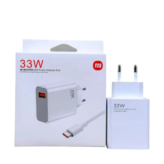 XIAOMI 33W EU PLUG QC3.0 FAST QUICK WALL CHARGER WITH CABLE XIAOMI 33W EU PLUG QC3.0 FAST QUICK WALL CHARGER WITH CABLE