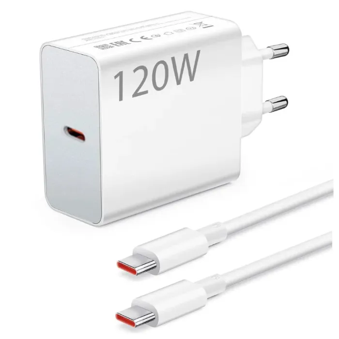 XIAOMI 120W EU PLUG QC3.0 FAST QUICK WALL CHARGER WITH TYPE-C TO C CABLE XIAOMI 120W EU PLUG QC3.0 FAST QUICK WALL CHARGER WITH TYPE-C TO C CABLE