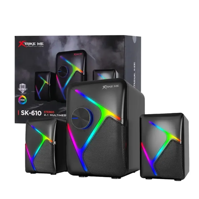 XTRIKE ME SK-610 Subwoofer RGB Stereo Wired Gaming Speakers XTRIKE ME SK-610 Subwoofer RGB Stereo Wired Gaming Speakers
