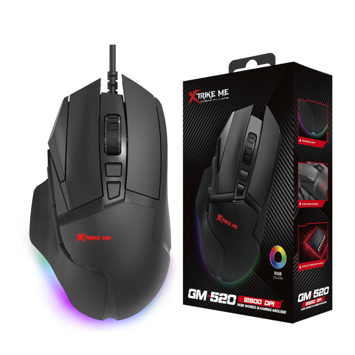 XTRIKE ME GM520 (8 Buttons) RGB Wired Gaming Mouse XTRIKE ME GM520 (8 Buttons) RGB Wired Gaming Mouse