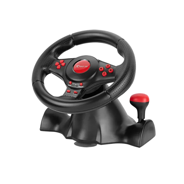 XTRIKE ME GP-903 RACING WHEEL WITH DUAL VIBRATION MOTORS REALISTIC GAMING EXPERIENCE XTRIKE ME GP-903 RACING WHEEL WITH DUAL VIBRATION MOTORS REALISTIC GAMING EXPERIENCE