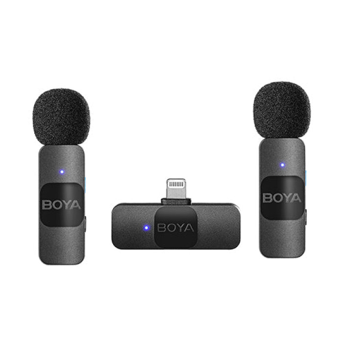 Boya BY-V2 Dual UltraCompact Wireless Microphone For Type I Phone IOS Devices With 3 Year Official Warranty Boya BY-V2 Dual UltraCompact Wireless Microphone For Type I Phone IOS Devices With 3 Year Official Warranty