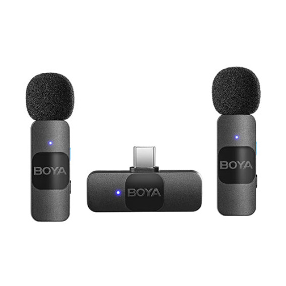 Boya BY-V20 Dual UltraCompact Wireless Microphone For Type C With 3 Year Warranty Boya BY-V20 Dual UltraCompact Wireless Microphone For Type C With 3 Year Warranty