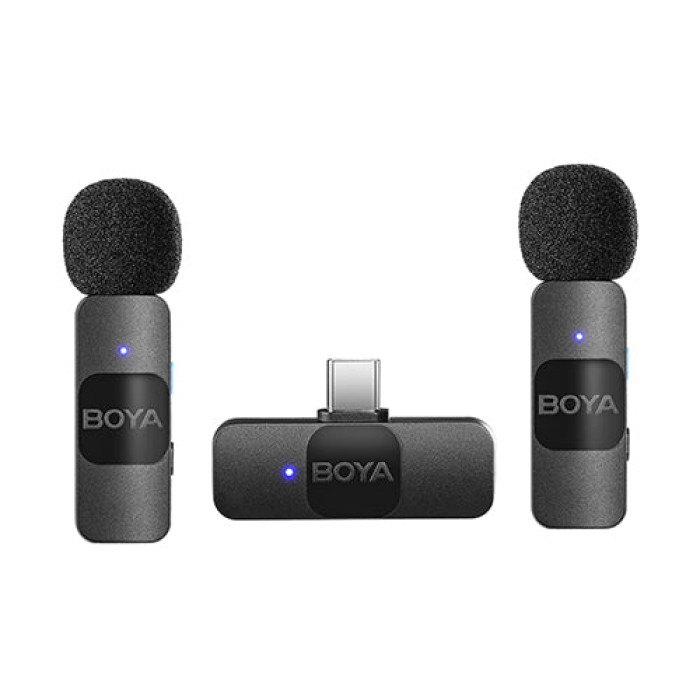 Boya BY-V20 Dual UltraCompact Wireless Microphone For Type C With 3 Year Warranty Boya BY-V20 Dual UltraCompact Wireless Microphone For Type C With 3 Year Warranty