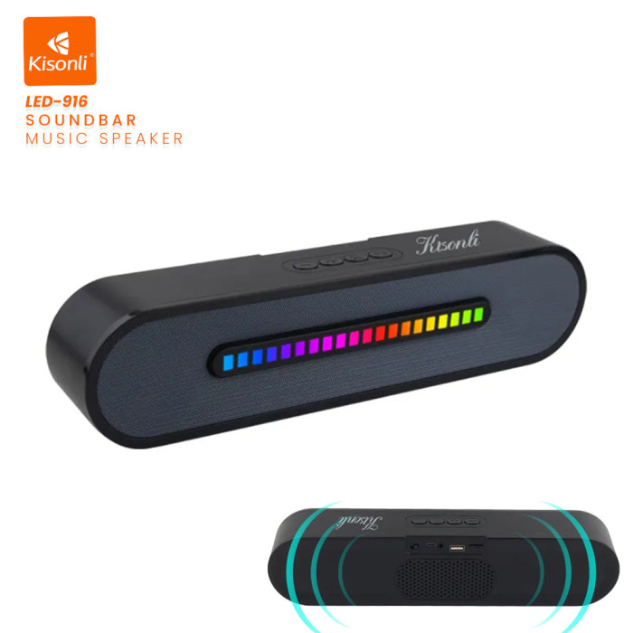 KISONLI WIRELESS BLUETOOTH LONGBAR SPEAKER LED-916 KISONLI WIRELESS BLUETOOTH LONGBAR SPEAKER LED-916