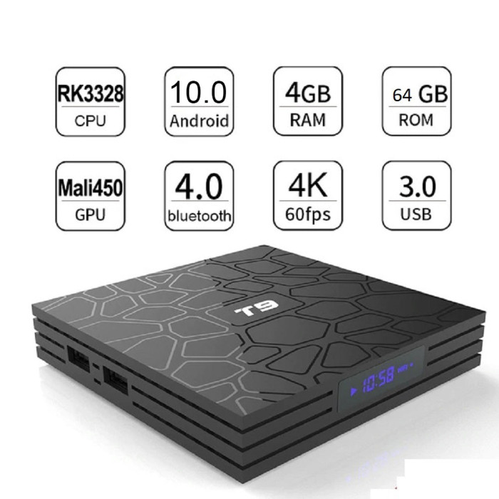 SMART BOX T9 4GB+64GB QUAD CORE 4K ULTA HD 9.0 SMART BOX T9 4GB+64GB QUAD CORE 4K ULTA HD 9.0
