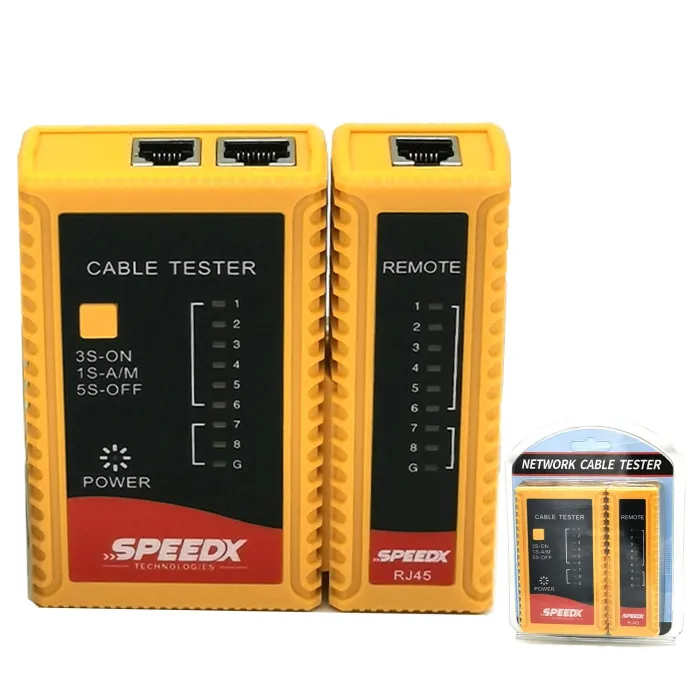 SPEEDX 368A NETWORK CABLE TESTER LINE CHECKER WITH LED INDICATOR SPEEDX 368A NETWORK CABLE TESTER LINE CHECKER WITH LED INDICATOR