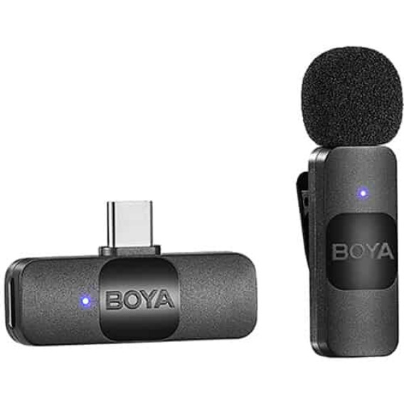 BOYA BY-V10 Ultracompact Wireless Microphone System with USB-C Connector for Mobile Devices (2.4 GHz) BOYA BY-V10 Ultracompact Wireless Microphone System with USB-C Connector for Mobile Devices (2.4 GHz)