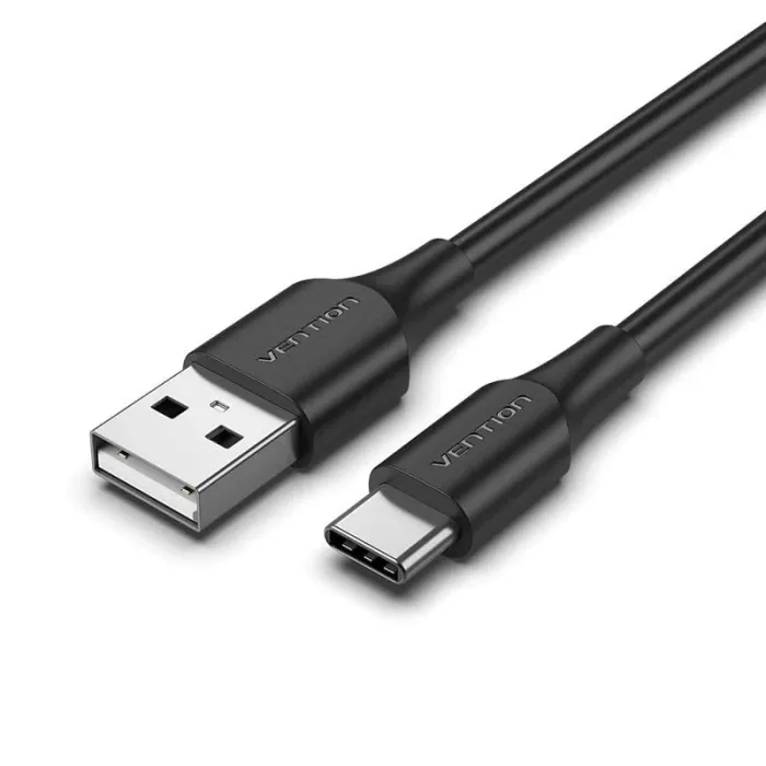 Vention USB 2.0 A Male to C Male 3A Cable Black 1M Vention USB 2.0 A Male to C Male 3A Cable Black 1M