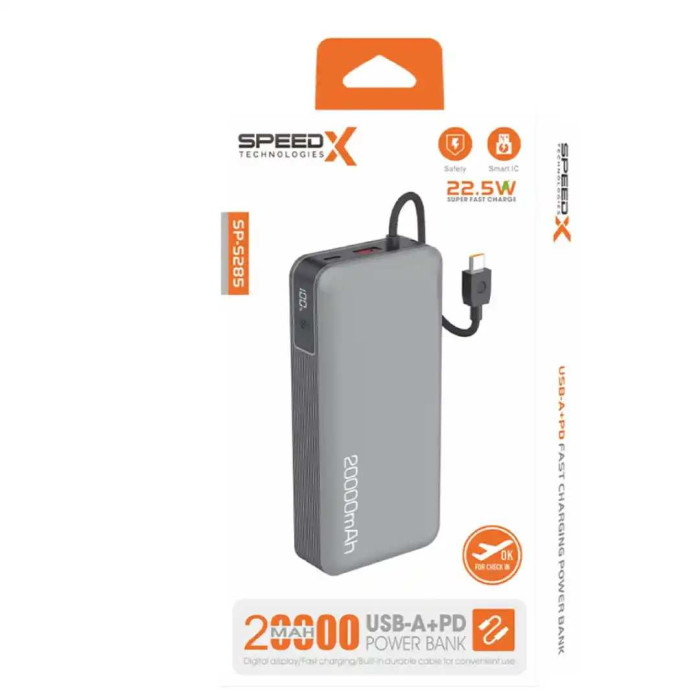 SPEEDX SP-S285 22.5W 20000MAH SUPER FAST CHARGING POWER BANk SPEEDX SP-S285 22.5W 20000MAH SUPER FAST CHARGING POWER BANk