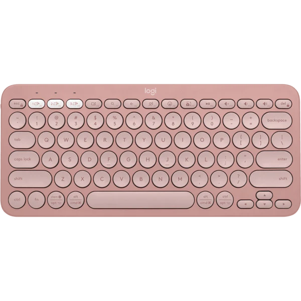 Logitech K380s Pebble Keys 2 Bluetooth Wireless Keyboard – White & Rose