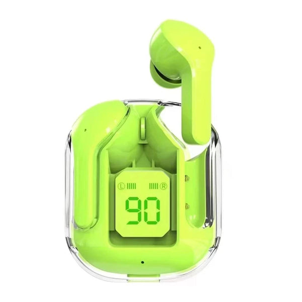 AIR 31 TWS ORIGINAL WITH BIG PACKING TRANSPARENT EARBUDS BLUETOOTH 5.3V  Green