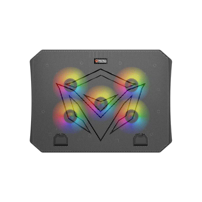 MEETION CP3030 Gaming Cooling Meetion CP3030 Gaming Cooling Pad – 5 Fans, RGB Backlighting, 4-Level Height Adjustment & Aluminum Alloy Panel