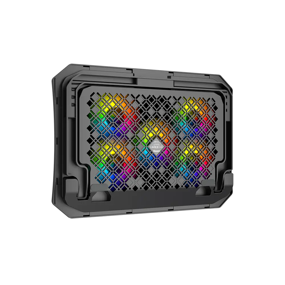 MEETION CP3030 Gaming Cooling Meetion CP3030 Gaming Cooling Pad – 5 Fans, RGB Backlighting, 4-Level Height Adjustment & Aluminum Alloy Panel