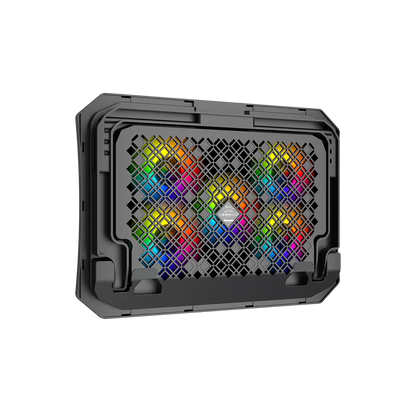 MEETION CP3030 Gaming Cooling Meetion CP3030 Gaming Cooling Pad – 5 Fans, RGB Backlighting, 4-Level Height Adjustment & Aluminum Alloy Panel