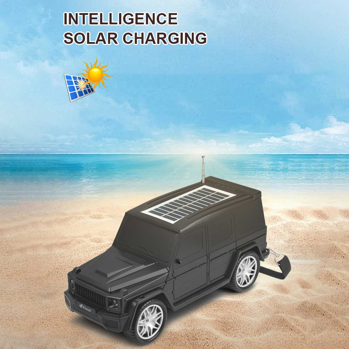 Kisonli B2 10w Solar Charging Fm Modern Car Wireless Portable Bluetooth Speaker
