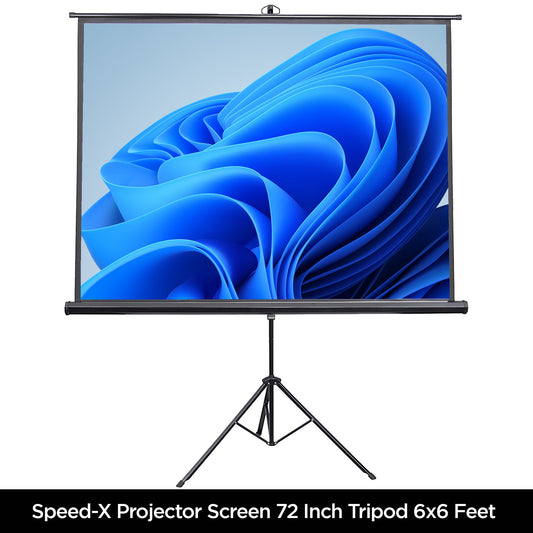 Projector Screen 72 Inch Tripod Portable 6x6 Feet 1:1mw Speed-x (fine Quality)