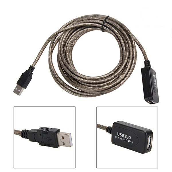 USB 2.0 Extension Cable Male to Female 10M with IC – High-Speed USB Extension Cable