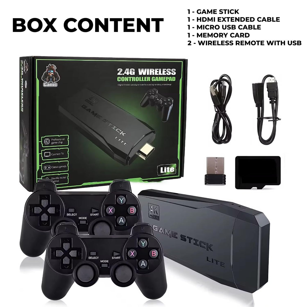 M8 4k Rockchip Rk3032 Ic Takken 3 & 20000 Games Firmware M8g-v8.0 And Two Game Controllers Ram 256mb, Rom 128mbG