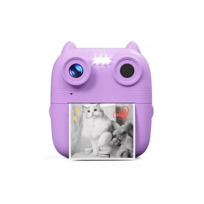 D8S Kids Digital Camera with Front & Rear Cameras, 1080P Video & Thermal Printing – Purple